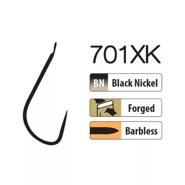 Trabucco XPS 701XK Hameçon sans ardillon à palette, taille 12, 25 pièces