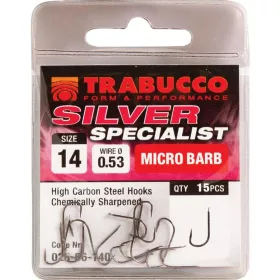   Trabucco Silver Specialist 12 Hameçon Feeder Barbelé à palette 15db