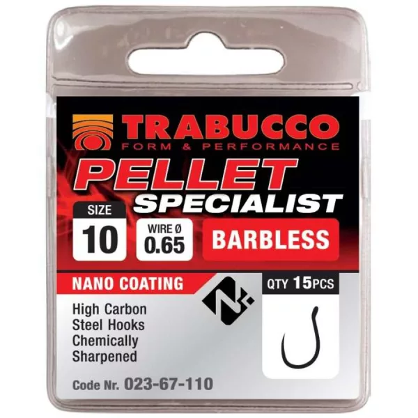 Trabucco Pellet Specialist 16 à œillet, Hameçon sans ardillon 15db