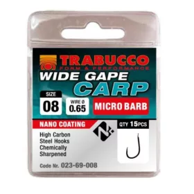   Trabucco Wide Gape Carp 10 hameçon à palette, avec ardillon 15 pièces
