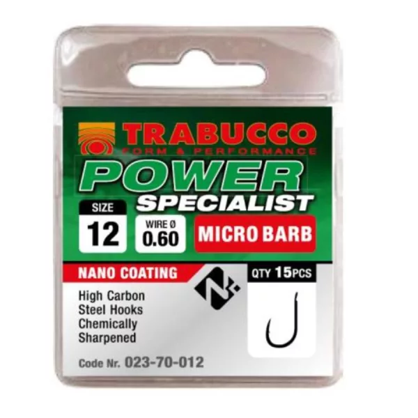 Trabucco Power Specialist 18 Hameçon à palette, à ardillon 15 pièces