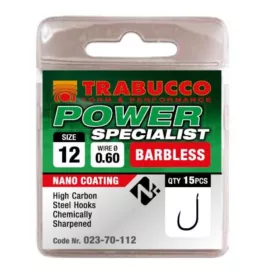   Trabucco Power Specialist 18 Hameçon sans ardillon à palette, 15 pièces