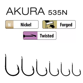 Trabucco Akura 535N 01 Hameçon à palette, barbelé 15pcs