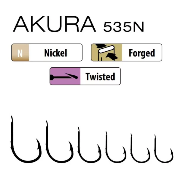 Trabucco Akura 535N 10 Hameçon à palette, barbelé 15pcs