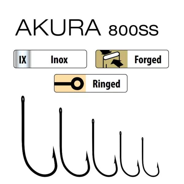 Trabucco Akura 800 SS 7/0 Hameçon carnassier 4 pièces