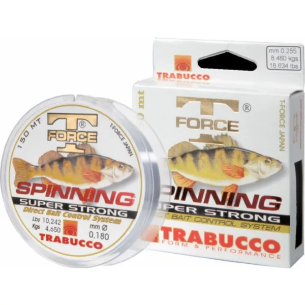 Trabucco T-Force Spin-Perche 150m 0,18mm Fil de pêche monofilament