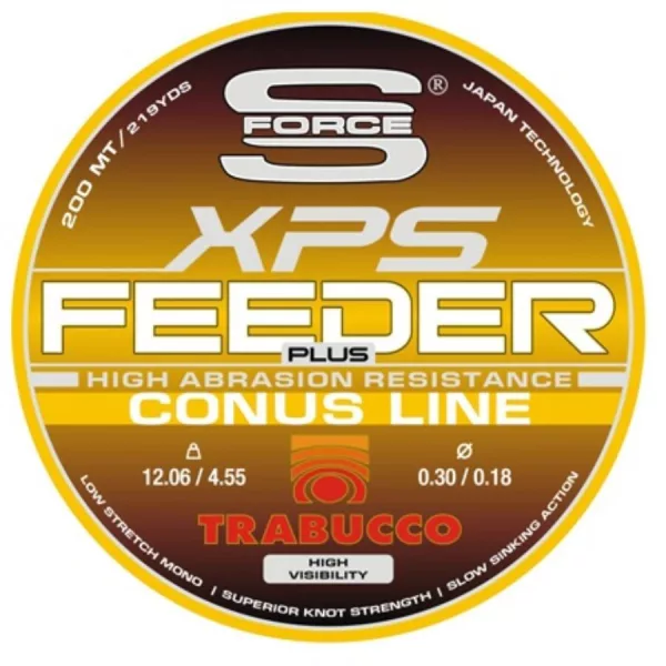 Trabucco S-Force Feeder Plus Conus 200m 0,35-0,25mm Monofil Ligne Principale
