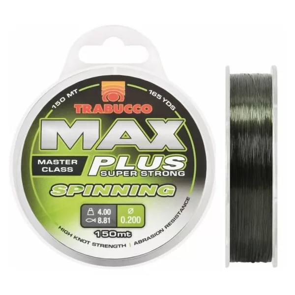 Trabucco Max Plus Ligne Spinning 150m 0,20mm Ligne Monofilament
