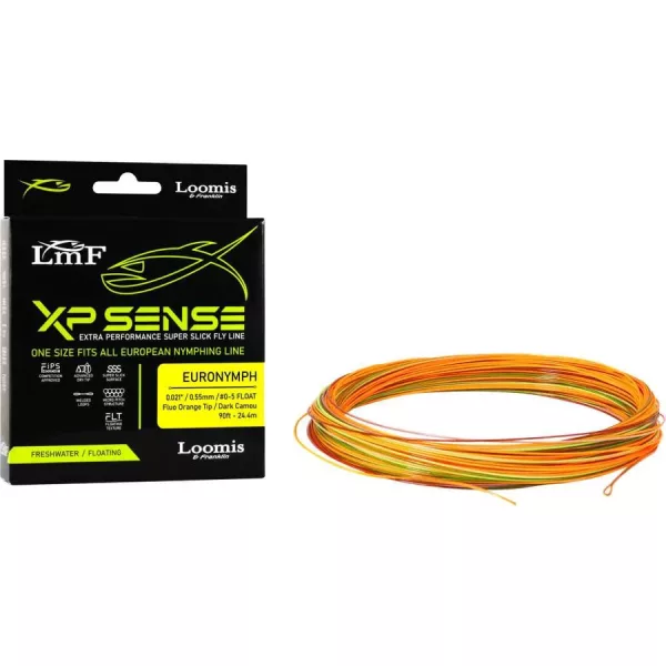 Loomis & Franklin XP Sense Fly Line Euro Nymph #0-5 23,4+1m Camou Foncé Soie pour la Pêche à la Mouche