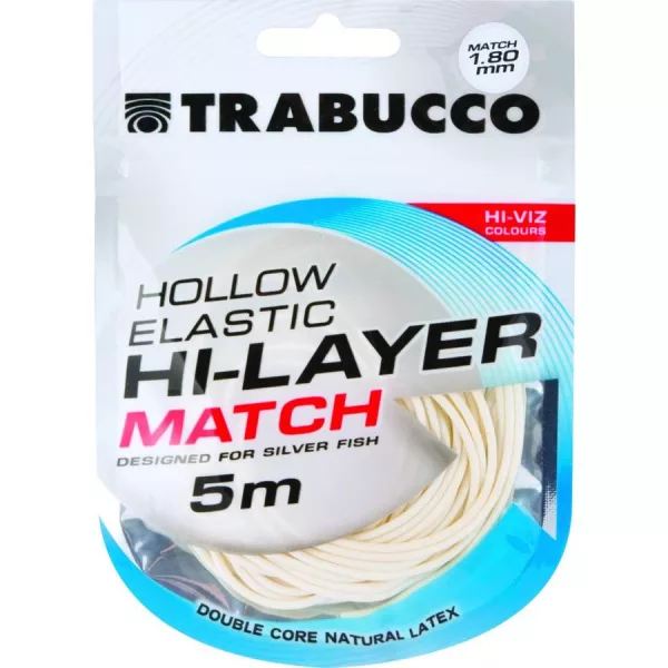Trabucco Hi-Layer Hollow Elastic Match Caoutchouc tubulaire pour canne à emmanchement 1,8mm 5m