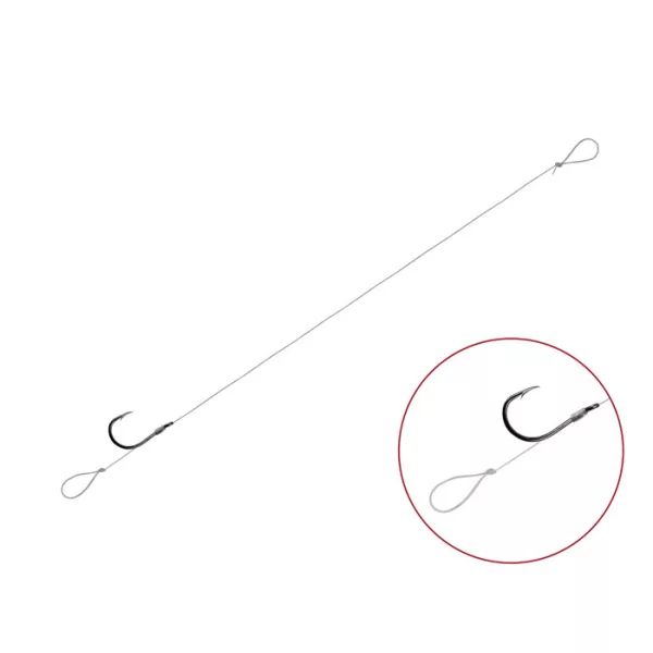 Hameçon monté feeder Delphin FLR Loop / 6db 12cm #6