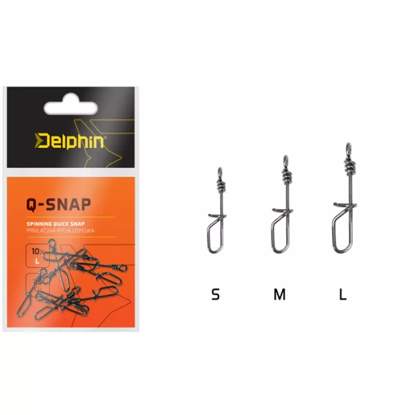 Attache de spinning Delphin Q-SNAP / 10pcs / 0,8mm L