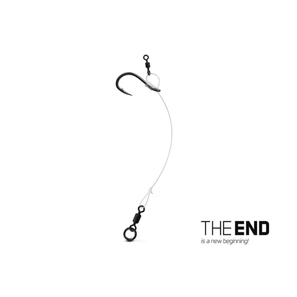 Delphin THE END CHOD Rig hameçon monté 4 pièces Hameçon pré-monté 6cm/0,45mm