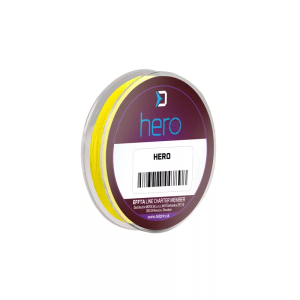Delphin HERO 8 0,25mm Tressée Jaune fluo