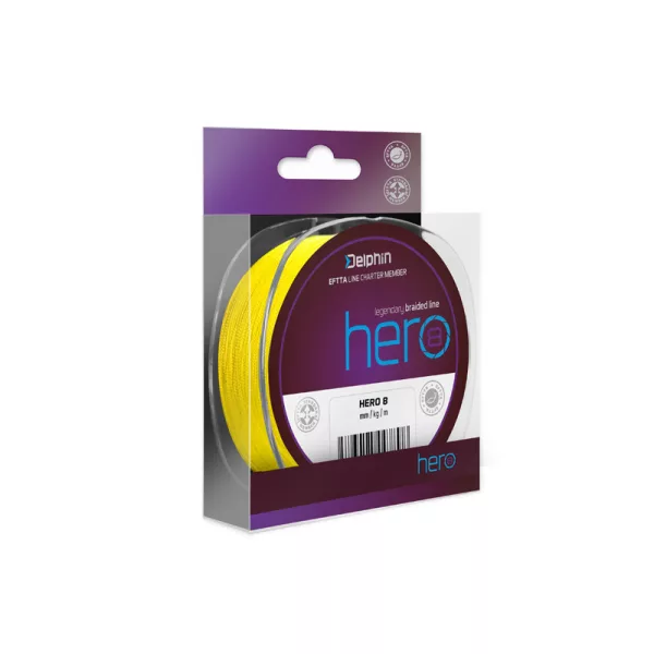Delphin HERO 8 0,20mm Tressée Jaune fluo