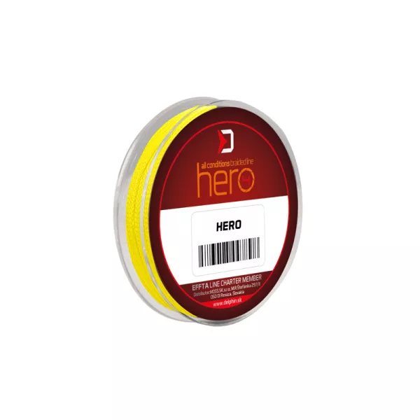 Delphin HERO 4 0,25mm Tressée Jaune fluo