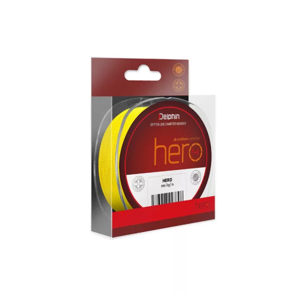 Delphin HERO 4 0,40mm Tressée Jaune fluo