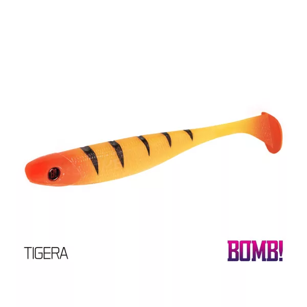 Delphin BOMB! Leurres souples Rippa - Tigera 5 pces Leurre en caoutchouc 10cm