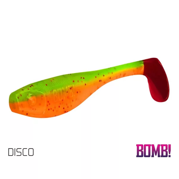 Delphin BOMB! Leurres souples Fatty - Disco 5 pces Leurre en caoutchouc 10cm