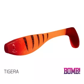   Delphin BOMB! Leurres souples Fatty - Tigera 5 pces Leurre en caoutchouc 12cm