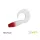 Leurre souple Delphin TWISTA UVs / 5 pièces 8cm/RedFACE