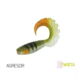 Leurre souple Delphin TWISTA UVs / 5db 10cm/AGRESOR
