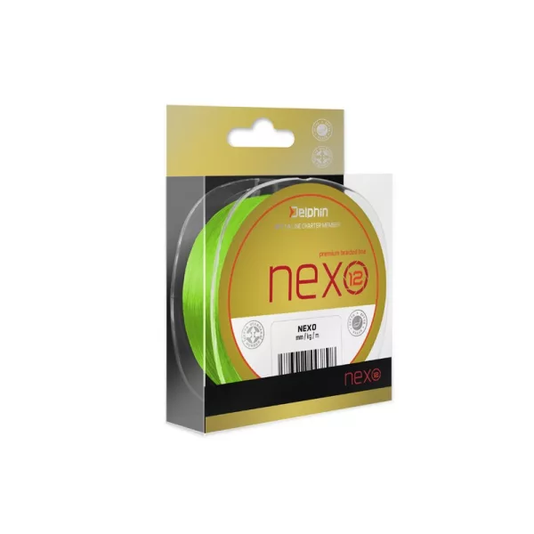 Delphin NEXO 12 / vert fluo 0,12mm 19,1lbs 1300m tresse principale