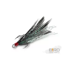 Delphin B!RD Hook TRIPLE / 3 plumes noires #6