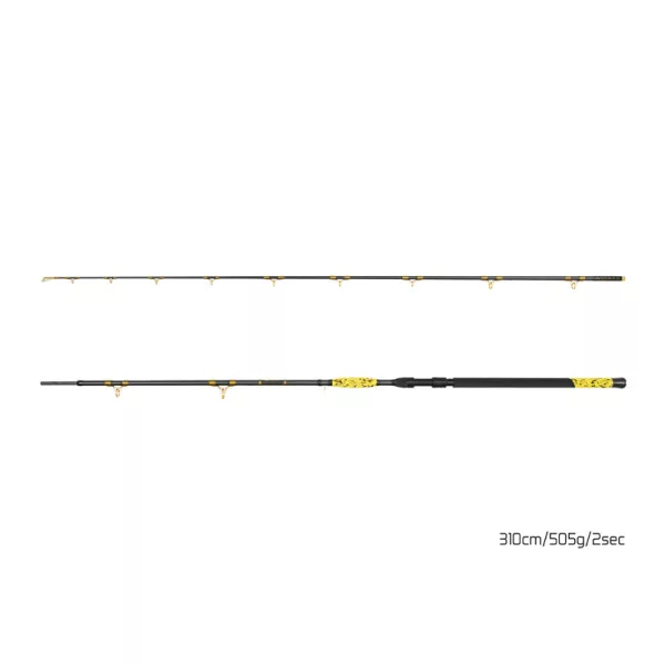 Delphin HAZARD BxG 310cm, 505g, Canne à silure 2 pièces