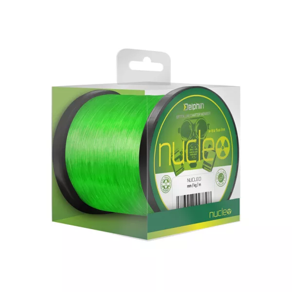 Delphin Nucleo Fluo Vert 0,28mm 26000m Ligne principale monofilament de pêche à la carpe