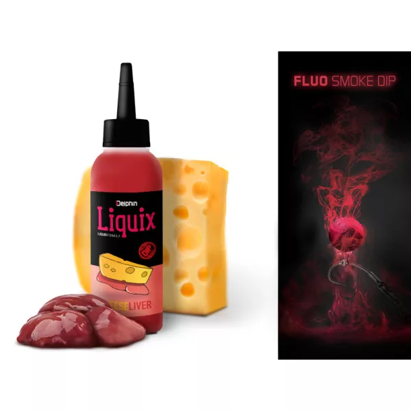 Delphin Fluo dip D SNAX LiquiX /100ml Fromage - Foie liquide