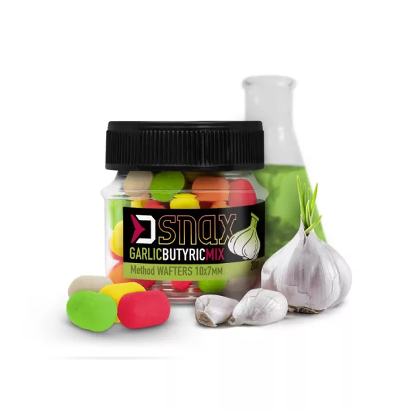Delphin MIX D SNAX WAFT appât 10x7mm/20g Ail-Acide Butyrique wafters