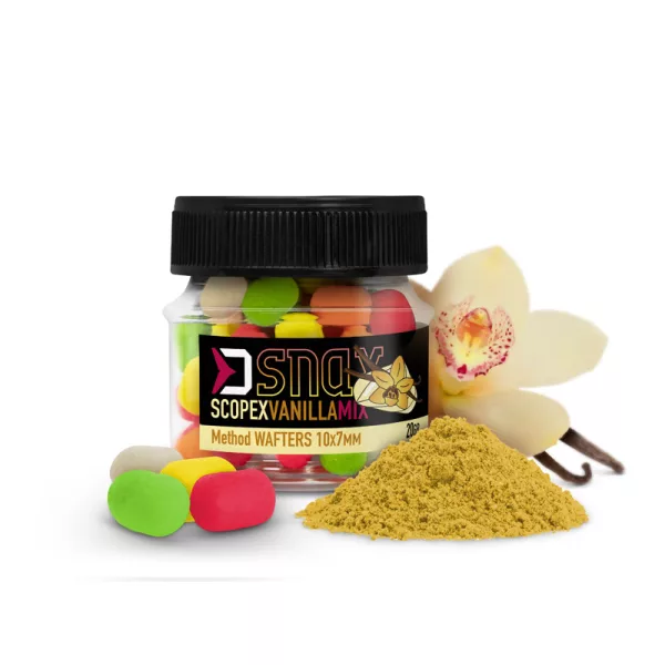 Delphin MIX D SNAX WAFT appât 10x7mm/20g Scopex-Vanille wafters