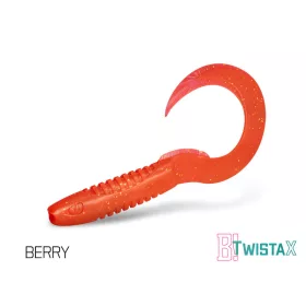   Delphin TwistaX Eeltail UVs - Berry 15cm Appât en plastique 5 pièces