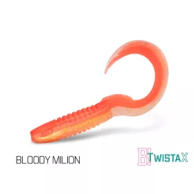   Delphin TwistaX Eeltail UVs - Bloody Milion 15cm Appât en plastique 5 pièces