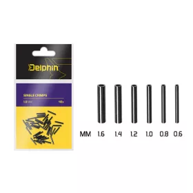 Delphin Single Crimps - Tube de sertissage 0,8mm 40pcs