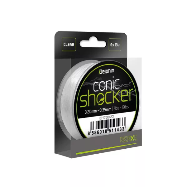 Bas de ligne conique Delphin Conic Shocker Reaxe 6x13m 0,22mm-0,40mm