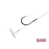 Delphin FLR Quickstop 8cm 0,22mm 10 Hameçon pré-monté barbelé 6 pièces