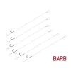 Delphin FLR Loop 8cm 0,22mm 10 Hameçon pré-monté à œillet, barbelé 6 pièces