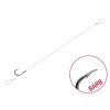 Delphin FLR Loop 12cm 0,22mm 10 Hameçon pré-monté à œillet, barbelé 6 pièces
