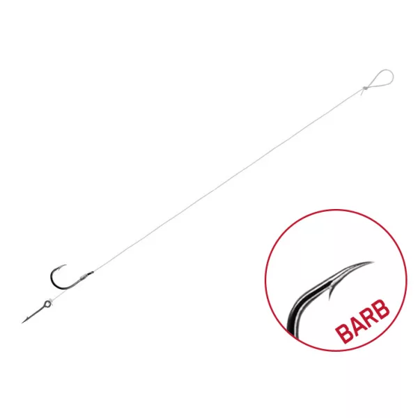 Delphin FLR Sting 12cm 0,22mm 10 Hameçon pré-monté à œillet, barbelé avec pointe à appât 6 pièces