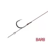 Delphin Proxi Sting 8cm 0,10mm Hameçon pré-monté taille 12 avec œillet et ardillon, avec pointe à appât 6pcs
