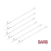 Delphin Proxi Sting 8cm 0,10mm Hameçon pré-monté taille 12 avec œillet et ardillon, avec pointe à appât 6pcs