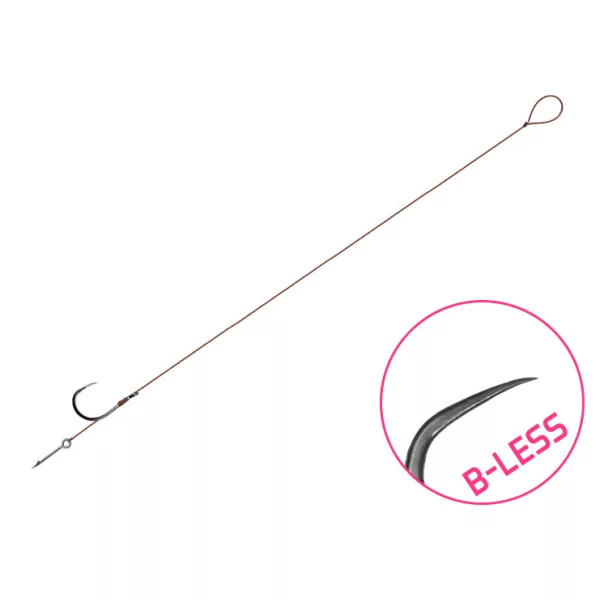 Delphin Proxi Sting 12cm 0,10mm 12 Hameçon pré-monté à œillet, sans ardillon, avec pic d'appât 6 pièces