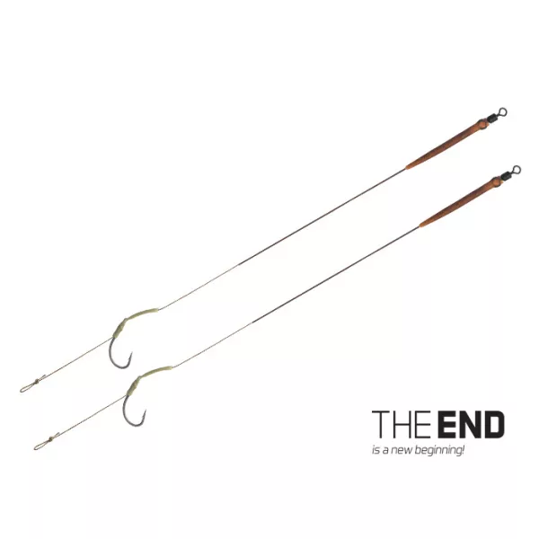 Delphin THE END Skin rig Hameçon Monté 20cm/25lbs/#8