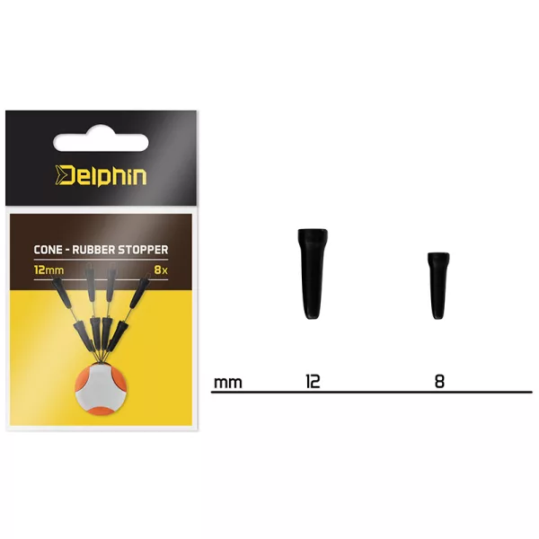 Delphin Cone Stopper conique en caoutchouc 12mm 8pcs