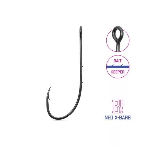 Delphin B! Neo X-Barb 5/0 Hameçon Cheburashka à œillet, barbé 10 pcs