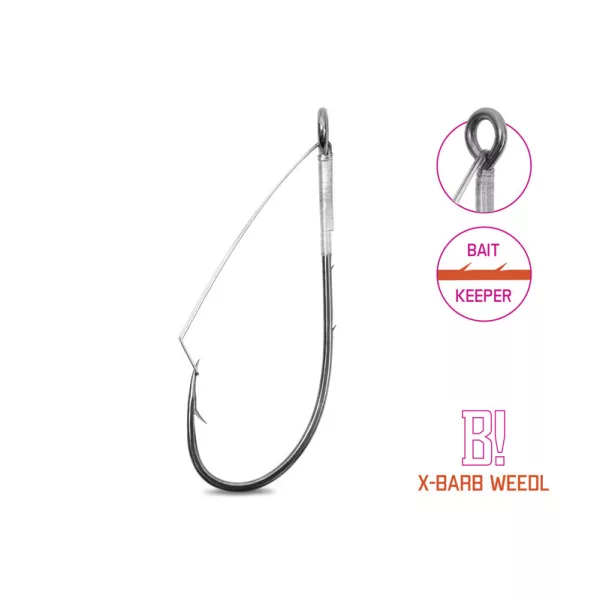 Delphin B! X-Barb Weedl 2 Hameçon Cheburashka Anti-Accroche 8pcs