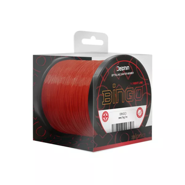 Delphin Bingo Matt 0,30mm 600m Ligne principale monofilament rouge foncé mat