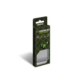   Bas de ligne Delphin Braided Sting Feeder Rig 12cm tressé pré-monté hameçon 8 Turner 10pcs